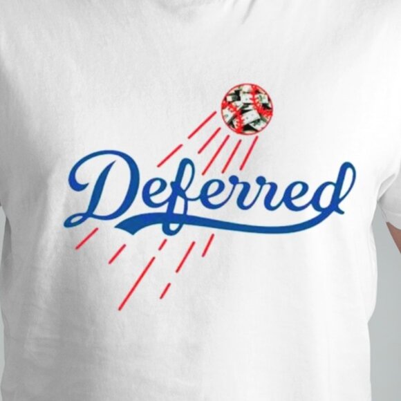 Shohei Ohtani Los Angeles Dodgers Deferred Contract MLB Baseball Graphic T-Shirt - Picture 2 of 5